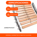 Perchas de Madera con Ganchos Broches Pantalon Premium Pack X 5