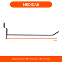 Gancho Blistero Metalico Cromado 20 Cm Panel Ranurado X50