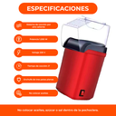 Maquina Pochoclera 1200w Listo En 3 Minutos Por Aire Oferta