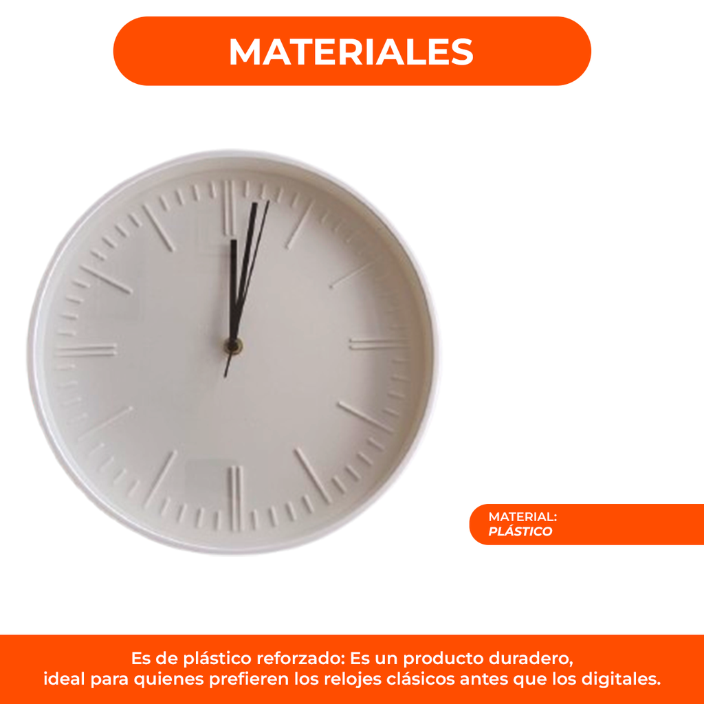 Reloj De Pared Moderno Silencioso Minimalista Tipo Quartz