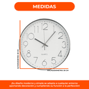 Reloj Grande De Pared Moderno Silencioso Minimalista Quartz