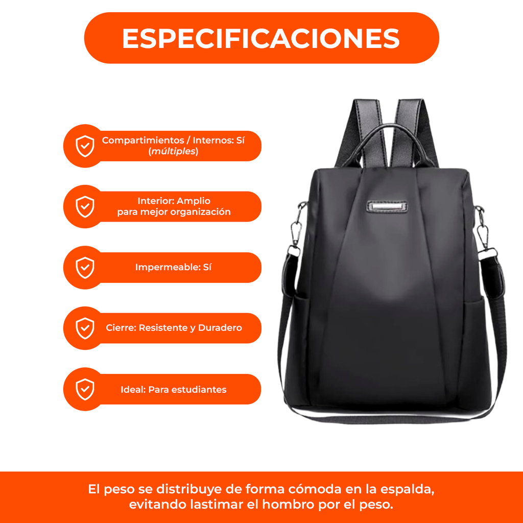 Mochila Tipo Cartera Símil cuero