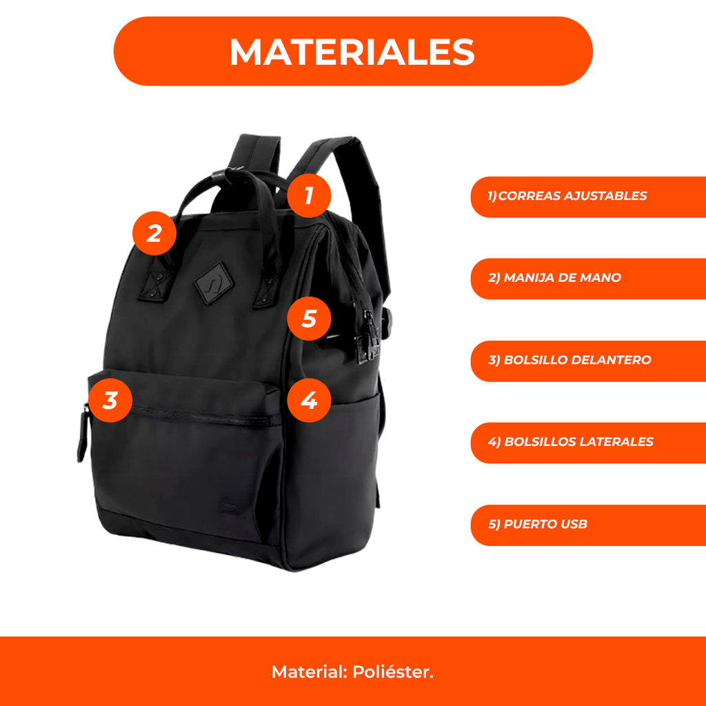 Bolso Ajustable Mochila Colores
