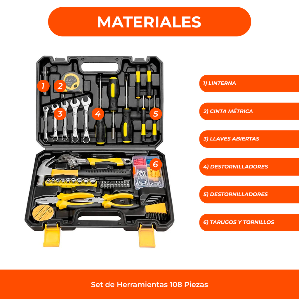 Caja Herramientas 88 Pzas. Profensional. Set Kit Maletin