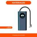 Mini compresor de Aire Inflador Portatil digital Recargable