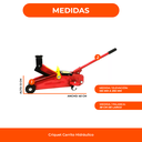 Crique Carrito Hidráulico 2 Toneladas Con Válvula Reforzado
