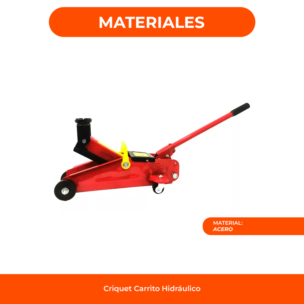 Crique Carrito Hidráulico 2 Toneladas Con Válvula Reforzado