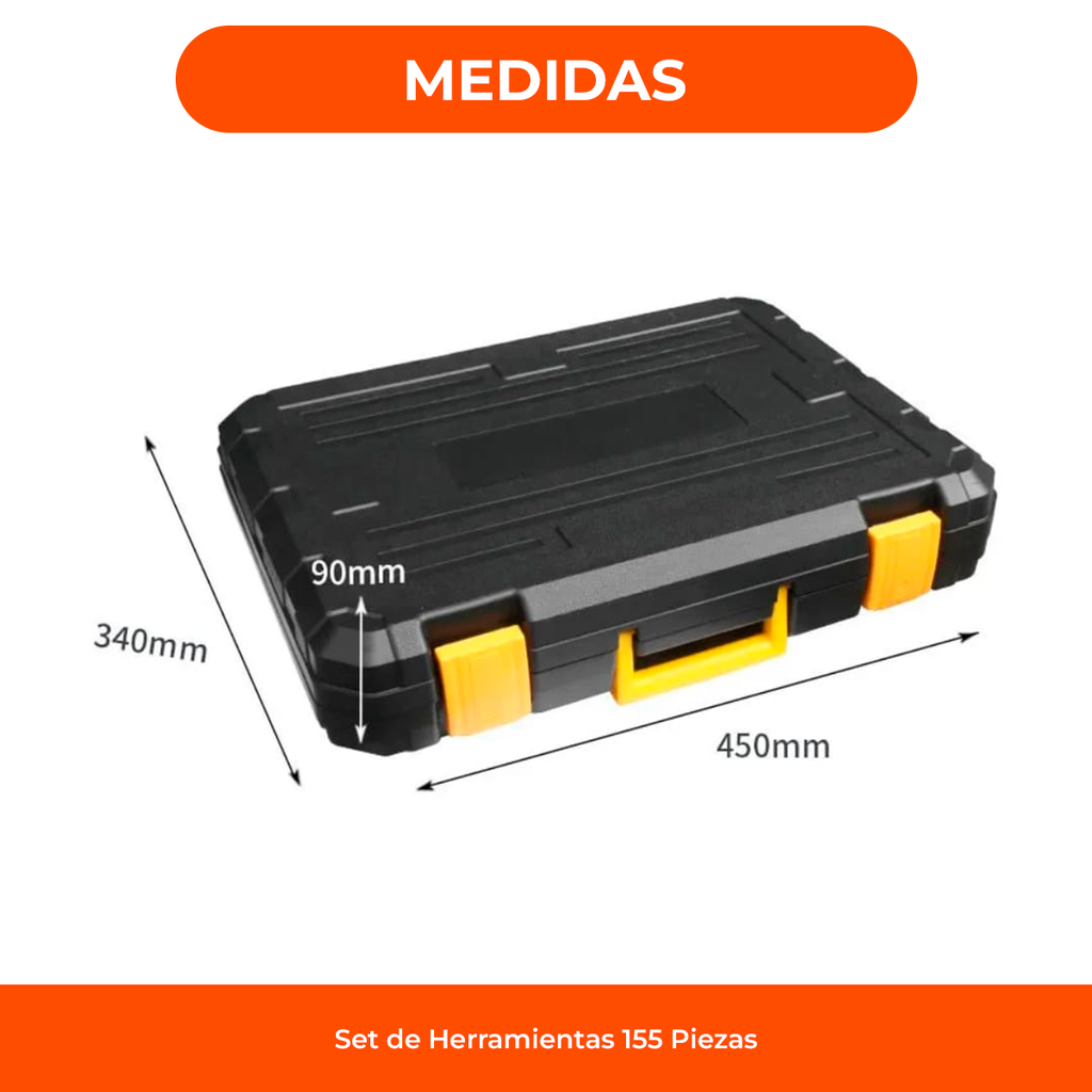 Caja Herramientas 158 Pzas. Profensional. Set Kit Maletin