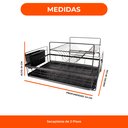 Escurridor Seca Platos Acero 2 Pisos Bandeja Secador Grande