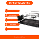 Escurridor Seca Platos Acero 2 Pisos Bandeja Secador Grande