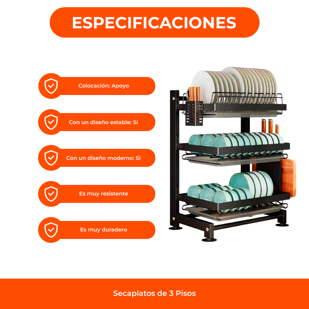 Secaplato 3 Pisos