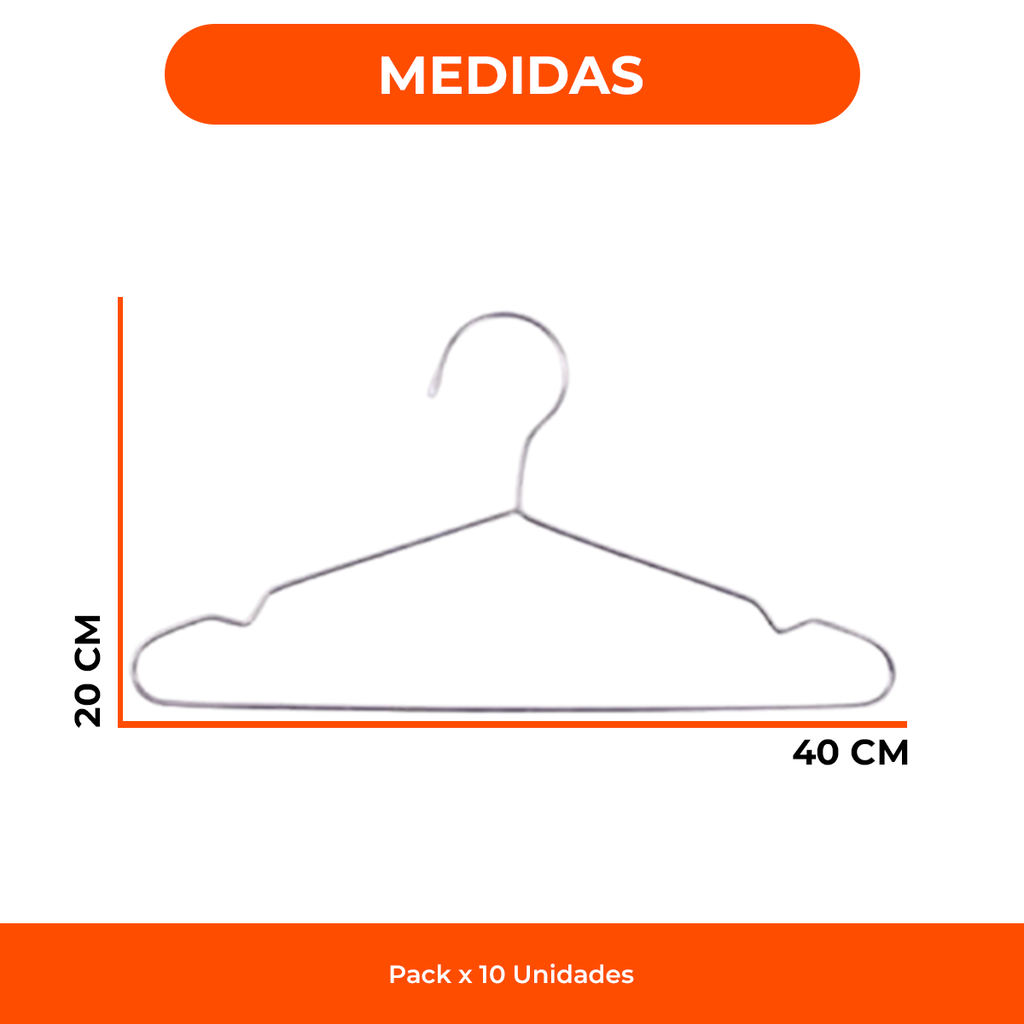 Perchas Slim Metal Cromada Premium Unid. Oferta