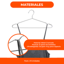 Perchas Slim Metal Cromada Premium Unid. Oferta