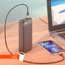 Power Bank Cargador Inalambrico 30000mah Micro Usb Tipo C Color Negro