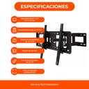 Soporte De Tv Led Movil Doble Brazo Articulado 20 A 75 Pulgadas