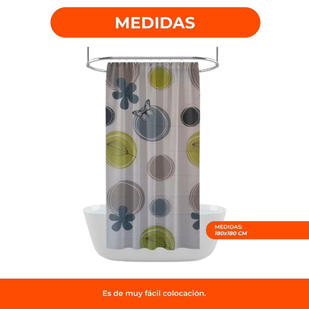 Cortina De Baño Teflon Impermeable Tipo Hotelera Antihongos Estampados