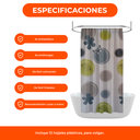 Cortina De Baño Teflon Impermeable Tipo Hotelera Antihongos Estampados