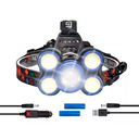 Luz Linterna Bici Minera Recargable 5 Ledscob Vincha Cabeza Color de la linterna Negro Color de la luz Blanco