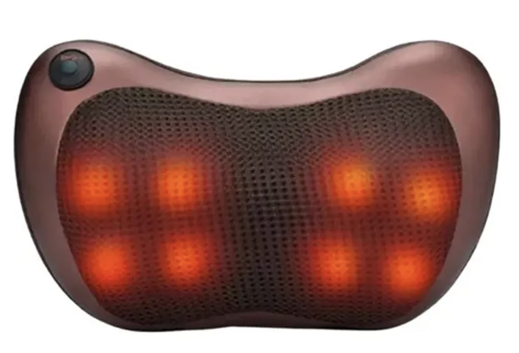 Masajeador De Cuello Cervical Lumbar Pies 12v Calor Almohada