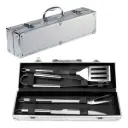 Kit Asador Set De Parrilla 5 Piezas Acero Inoxidable Estuche