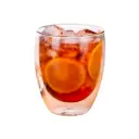 Vaso Doble Fondo Vidrio Transparente 350 Ml Cafe Agua Vino.