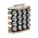 Especiero Condimentos Acero Inoxidable Frasco Vidrio X 16 U