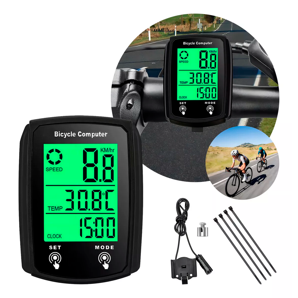 Velocimetro Bicicleta Ciclocomputadora Luz Led 19 Funciones