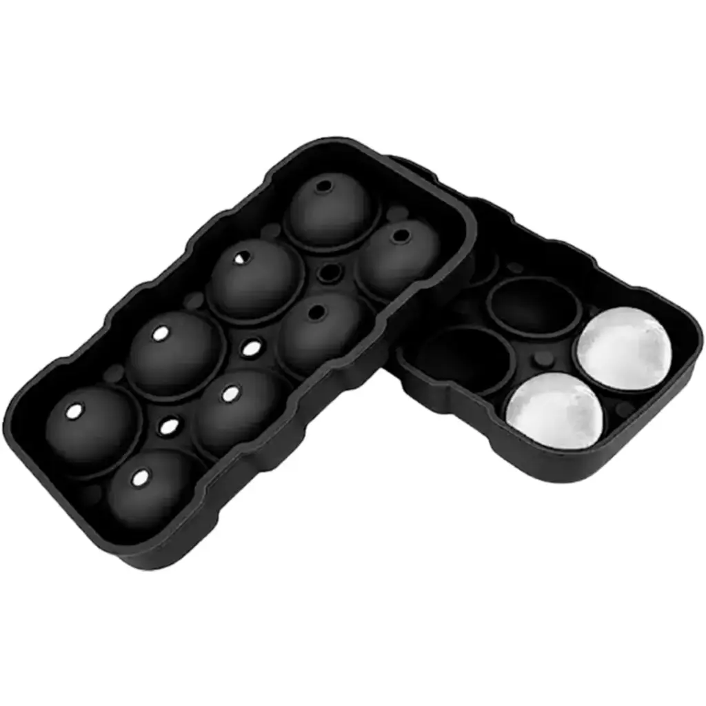 Cubetera De Silicona Para 8 Esferas De Hielo Grandes Tragos 23.5*12cm
