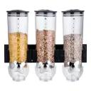 Dispenser Cereales Triple Vidrio Cerealero Granos 1500 Grs