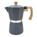 Cafetera Aluminio Italiana Manual Cafe Clasica 3 Pocillos Mango Madera
