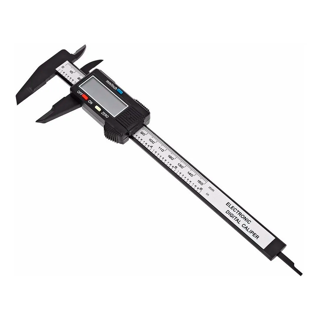 Calibre Digital Fibra De Carbono 0-150 Mm Visor Lcd Grande