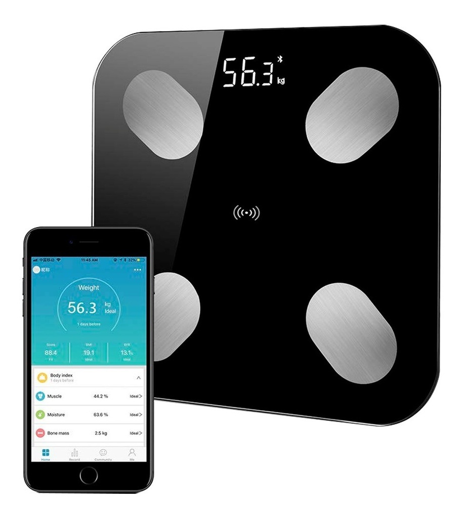 Balanza de Baño Bluetooth Familiar Ultra Slim 180kg