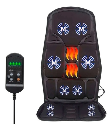 [MB-M1203] Masajeador de Espalda Asiento Cuello Auto Silla Vibra Calor 