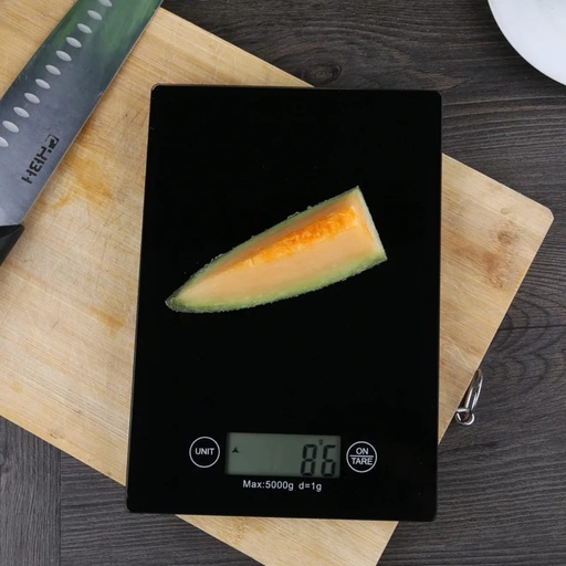 Balanza Alimentos Cocina Digital 1gr A 5kg Vidrio Blanco/Negro