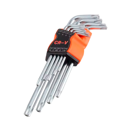 [145-3] Juego De Llaves Torx 9 Piezas T 10 A T 50 Largas Blister