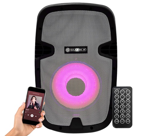 [SZ-PAR099] Parlante 15 Pulgadas Bluetooth Grande Micrófono Inalámbrico Color Negro