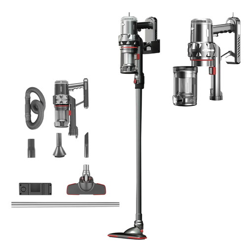 [MB-024] Aspiradora Inalámbrica Vertical Con Accesorios Y Luz 25*110cm