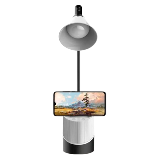 [25-113] Lámpara de escritorio de oficina con soporte para celular