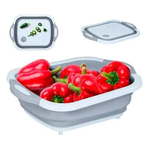 [ESC-01] Tabla Escurridor De Vegetales Plegable De Silicona