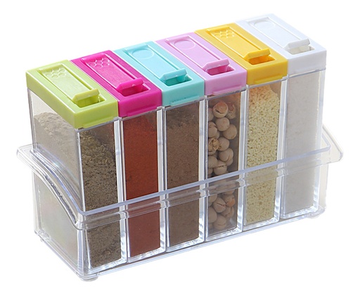 [ESPPTP-01] Kit X6 Especieros Transparentes Caja Organizadora