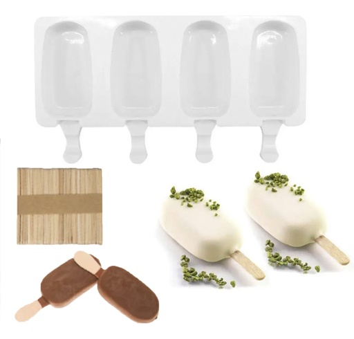 [MS-01] Molde de Silicona Para Paleta, Palito Helado