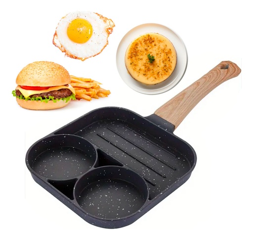 [SAR31-01] Sartén Cocina 3 En 1 Multifunción Mango De Madera