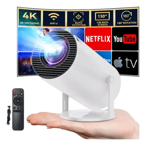 [HY300] Proyector mini  Hy300 Smart TV 8000lm blanco