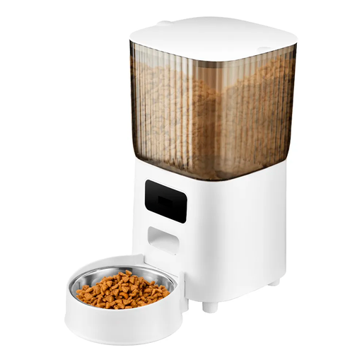 [PEW-1] Comedero Mascotas Automático 6l Temporizador Usb Alimentador Blanco