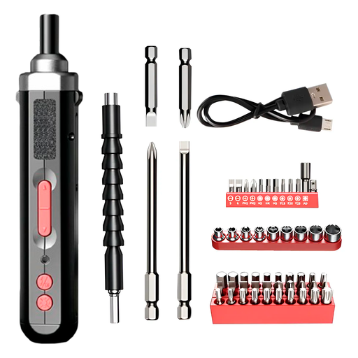[TA-108] Destornillador Eléctrico Inalámbrico 5 Ajustes Con 36 Puntas